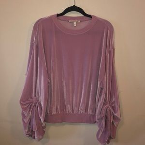 Express Lilac Velour Sweatshirt